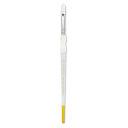 Royal & Langnickel Soft Grip White Taklon Brush - Filbert, Short Handle, Size 4