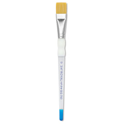 Royal & Langnickel Soft Grip Golden Taklon Brush - Glaze Wash, Short Handle, Size 3/4"