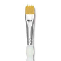 Royal & Langnickel Soft Grip Golden Taklon Brush - Comb, Short Handle, Size 1/2", close-up