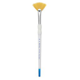 Royal & Langnickel Soft Grip Golden Taklon Brush - Fan, Short Handle, Size 6