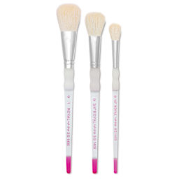 Royal & Langnickel Soft Grip White  Goat Hair Mop Brushes, various sizes shown