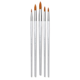 Royal Langnickel Clear Choice Brush Set - Golden Taklon, Round, Set of 60, Long Handle (full handle)