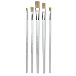 Royal Langnickel Clear Choice Brush Set - Tynex, Flat, Set of 60, Long Handle (full handle)