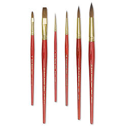 Blick Master Kolinsky Sable Brushes - Set of 6, Short Handle