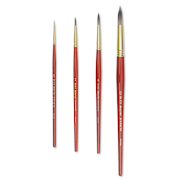 Blick Set of 4 Brushes - Round, Short Handle, Set of 4