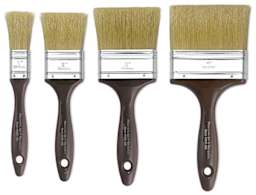 Princeton Natural Bristle Gesso Series 5450 Brushes - each size shown upright for comparison