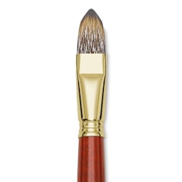 Blick Master Synthetic Brush - Filbert, Long Handle, Size 18, close-up