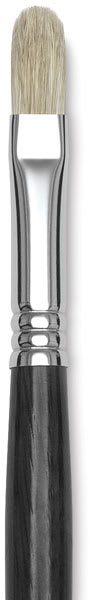 Blick Studio Bristle Brushes - Closeup of single Filbert brush