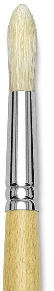 Blick Academic Bristle Brush - Round, Long Handle, Size 16 close up