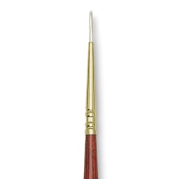 Blick Master Bristle Brush - Round, Long Handle, Red, Size 0 close up