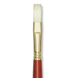 Blick Master Bristle Brush - Flat, Long Handle, Size 12 close up