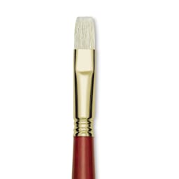 Blick Master Bristle Brush - Bright, Long Handle, Size 14 close up