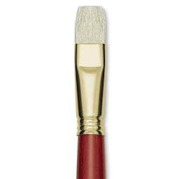 Blick Master Bristle Brush - Bright, Long Handle, Size 18 close up