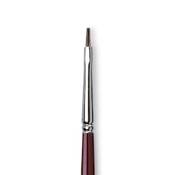 Da Vinci Black Sable Brush - Bright, Long Handle, Size 0 close up