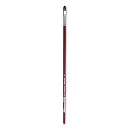 Da Vinci Black Sable Brush - Regular Filbert, Long Handle, Size 8