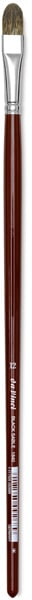 Da Vinci Black Sable Brushes - Filbert brush shown upright