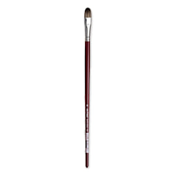 Da Vinci Black Sable Brush - Regular Filbert, Long Handle, Size 14
