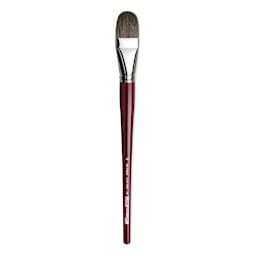 Da Vinci Black Sable Brush - Regular Filbert, Long Handle, Size 30