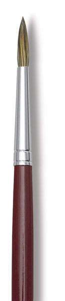 Da Vinci Black Sable Brushes -  Closeup of Round brush