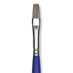 Blick Scholastic Ox Hair Brush - Bright, Long Handle, Size 10 close up