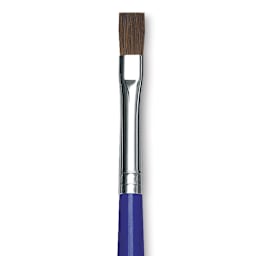 Blick Scholastic Red Sable Brush - Bright, Long Handle, Size 8 close up