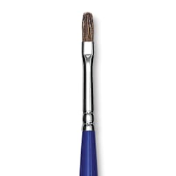 Blick Scholastic Red Sable Brush - Filbert, Long Handle, Size 6 close up