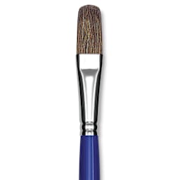 Blick Scholastic Red Sable Brush - Filbert, Long Handle, Size 16 close up
