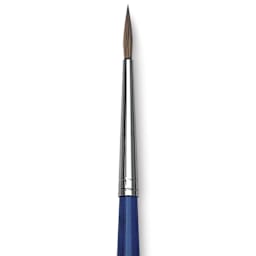 Blick Scholastic Red Sable Brush - Round, Long Handle, Size 2 close up