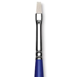 Blick Scholastic White Bristle Brush - Bright, Size 4 close up