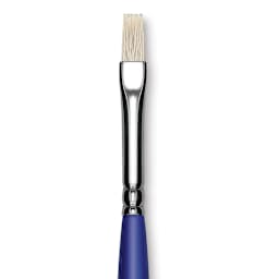 Blick Scholastic White Bristle Brush - Bright, Size 6 close up