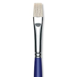 Blick Scholastic White Bristle Brush - Bright, Size 12 close up