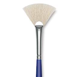 Blick Scholastic White Bristle Brush - Fan, Size 2 close up