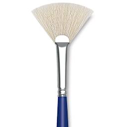 Blick Scholastic White Bristle Brush - Fan, Size 4 close up