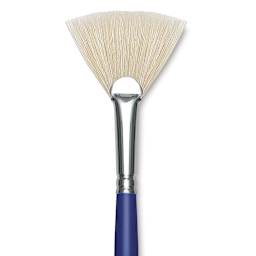 Blick Scholastic White Bristle Brush - Fan, Size 6 close up