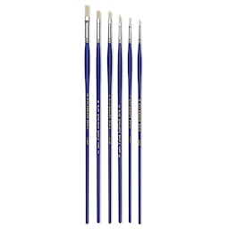 Blick Scholastic White Bristle Brush Set - Filbert, Set of 6
