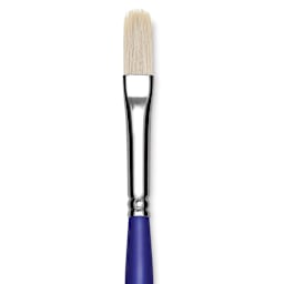 Blick Scholastic White Bristle Brush - Filbert, Size 10 close up