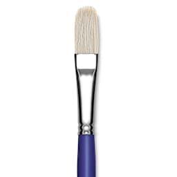 Blick Scholastic White Bristle Brush - Filbert, Size 16 close up