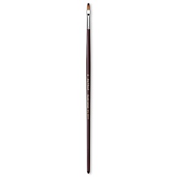 Da Vinci Kolinsky Red Sable Oil Brush - Flat, Long Handle, Size 6