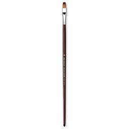 Da Vinci Kolinsky Red Sable Oil Brush - Flat, Long Handle, Size 10