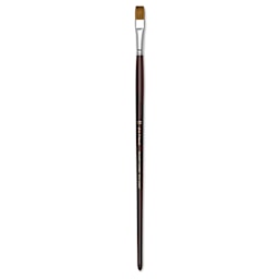 Da Vinci Kolinsky Red Sable Oil Brush - Flat, Long Handle, Size 12