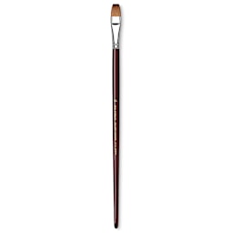 Da Vinci Kolinsky Red Sable Oil Brush - Flat, Long Handle, Size 14