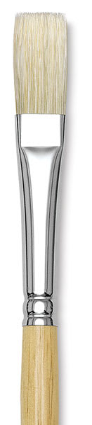 Raphaël D'Artigny Interlocked White Bristle Brush - Closeup of tip of Flat brush