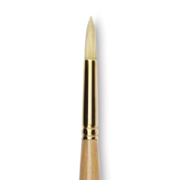 Raphaël D'Artigny Interlocked White Bristle Brush - Round, Long Handle, Size 10