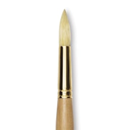 Raphaël D'Artigny Interlocked White Bristle Brush - Round, Long Handle, Size 20
