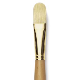 Raphaël D'Artigny Interlocked White Bristle Brush - Filbert, Long Handle, Size 22