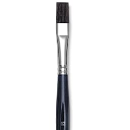 Da Vinci Sable Mix Brush - Flat Wash, Short Handle, Size 12 close up