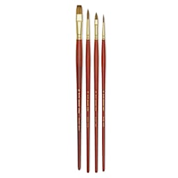 Blick Master Kolinsky Sable Brushes - Set of 4, Long Handle