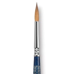 Escoda Optimo Kolinsky Sable Brush - Pointed Round, Long Handle, Size 8 close up