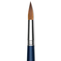 Escoda Optimo Kolinsky Sable Brush - Pointed Round, Long Handle, Size 16 close up