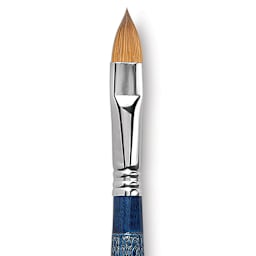 Escoda Optimo Kolinsky Sable Brush - Filbert, Long Handle, Size 14 close up